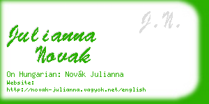 julianna novak business card