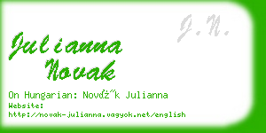 julianna novak business card